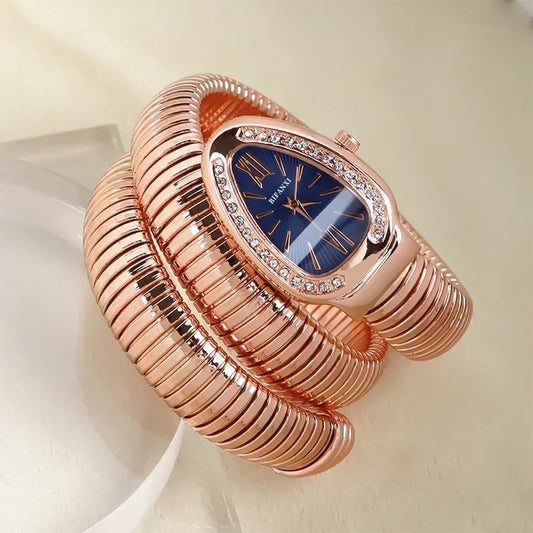 Luckacco High-quality Luxury Women Quartz Watch Bracelet Stainless Steel Wristwatch Fashion Gold Ladies Watches Clock Relógio Feminino