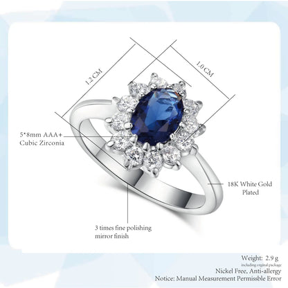Luckacco Classic Red Crystal Wedding Rings for Women Bridal Beautiful Rose Gold Color Zirconia Engagement Ring Fashion Jewelry R187