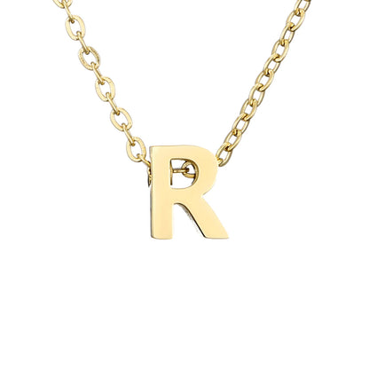 Luckacco Initial necklace letter pendant chamrs stainless steel Necklace jewelry Women's Necklace Box Chain Choker woman trend 2025 gift