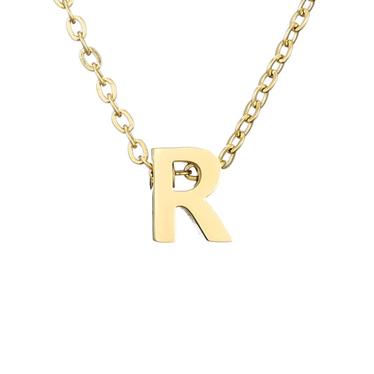 Luckacco Initial necklace letter pendant chamrs stainless steel Necklace jewelry Women's Necklace Box Chain Choker woman trend 2025 gift