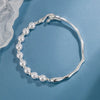 Luckacco 925 Sterling Silver Pearl Beads Bracelet for Women Girls Vintage Irregular Metal Charm Bangles Luxury Fashion Party Jewelry Gift