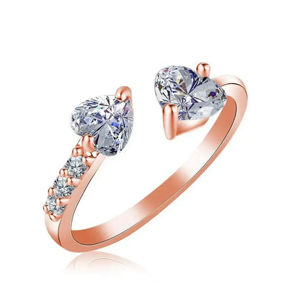Luckacco Fashion Accessories Green Color Leaves and Twig Wrap Around Ring Silver Color Nature Inspired Fine Jewelry for Women Adjustable