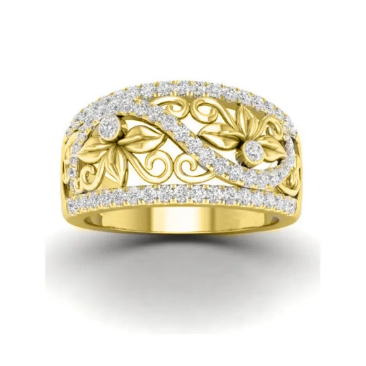 Luckacco New Retro Women Square Royal Princess Stylish Wedding Ladies Finger Ring  Pretty Gift Valentine's Surprise For Wife