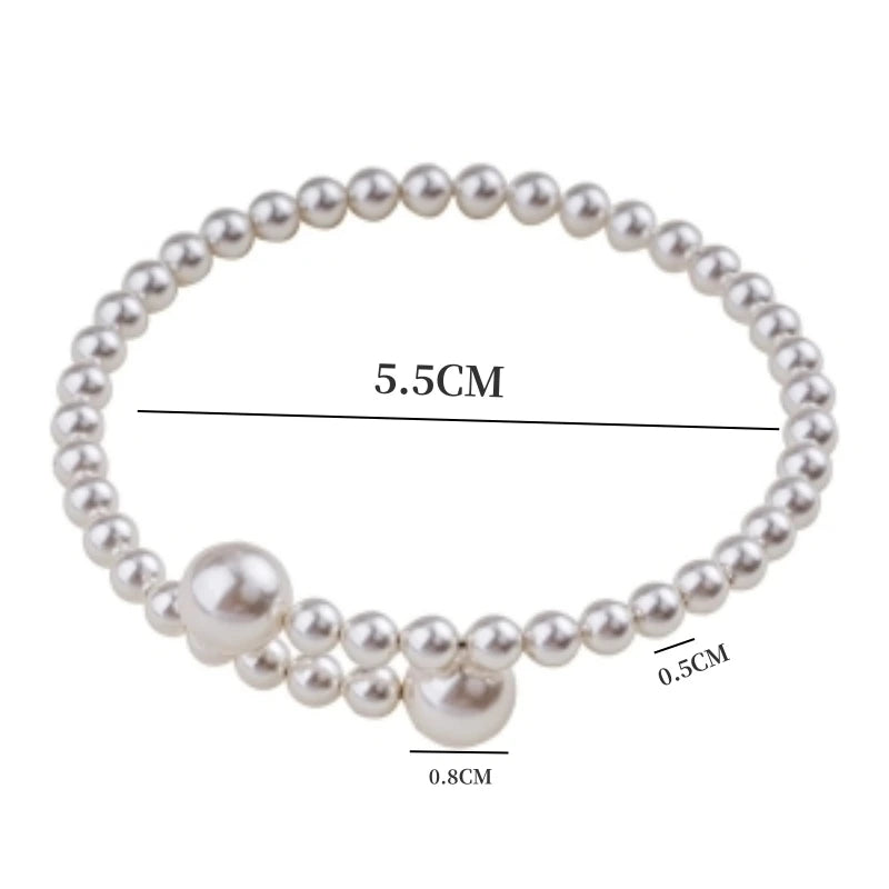 luckacco french vintage pearl bracelet simple acrylic ball adjustable cuff bracelet for women fashion jewelry dropshipping ﻿