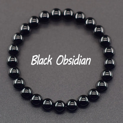 Luckacco Natural Golden Obsidian Stone Beads Bracelet Men Women Golden Light Rainbow Obsidian Tourmaline Wealth Money Round Jewelry Gift