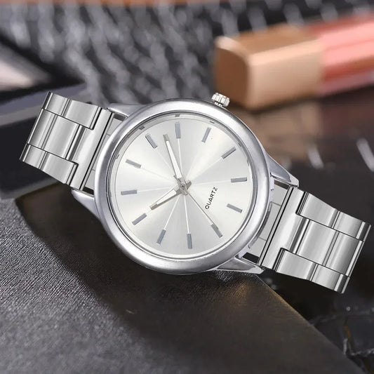 Luckacco Steel Belt Women's Watch Fashion Business Trend Ladies High-end Quartz Watch Light Luxury Fashion Ladies Quartz Wristwatches