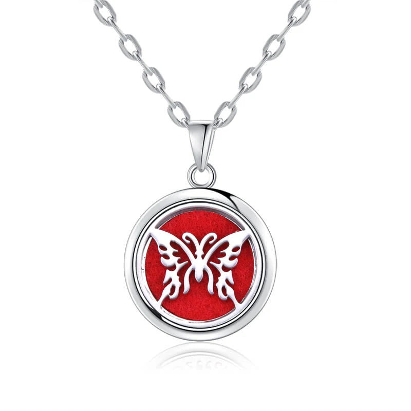luckacco new tree of life aromatherapy necklace stainless steel essential oil diffuser amulet perfume locket pendant women jewelry gift