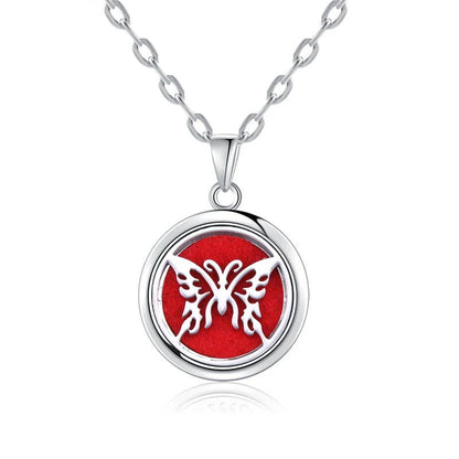Luckacco New Tree Of Life Aromatherapy Necklace Stainless Steel Essential Oil Diffuser Amulet Perfume Locket Pendant Women Jewelry Gift