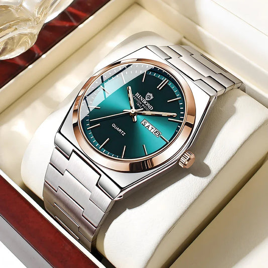 Luckacco New Casual Business Fashion Quartz Wristwatches Movement Silver Clock Men Luxury Watch Automatic Watches Mens Gifts Reloj Hombre