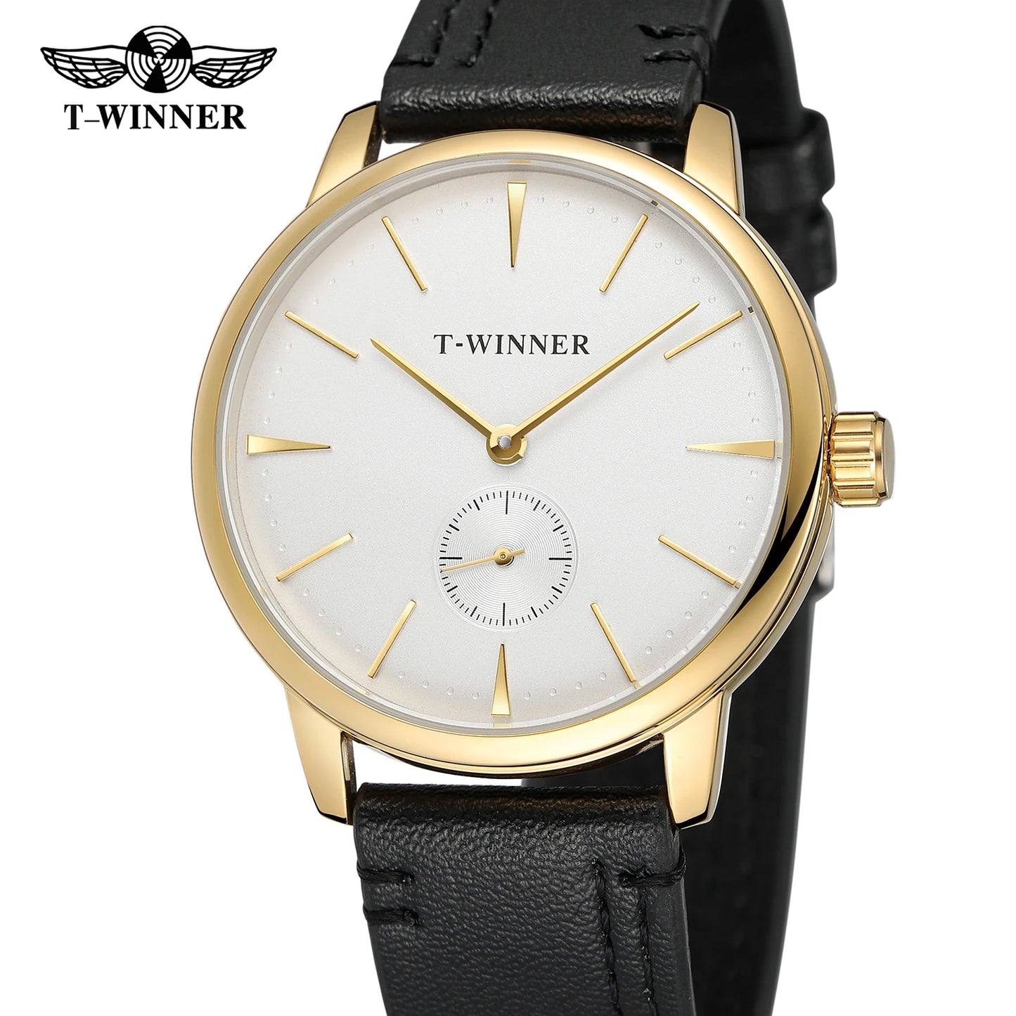 luckacco winner official original replica watch thin mechanical watches for men waterproof elegant fashion classics wristwatch clock