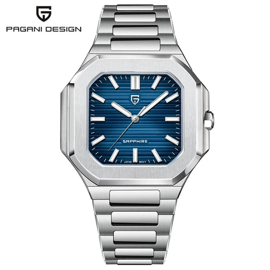 Luckacco PAGANI DESIGN New Quartz Men's Watch Stainless Steel Sports Waterproof Men Watches Luxury Fashion Sapphire Glass Watch For Men's
