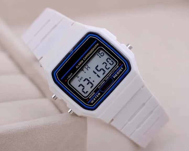 luckacco men watch fashion led digital watches man sports military wristwatches vintage silicone wristband electronic clock reloj hombre