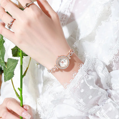 Luckacco Fashion Rhinestone Women Watch Ladies Bracelet Quartz Watches Clock Relogio