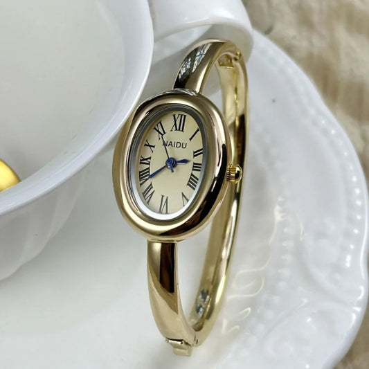 Luckacco Famous Brand Bracelet Watch Stainless Steel Strap Gold Watch Fashion Small Dial Ladies Girl Gift Wristwatches Relojes Para Mujer
