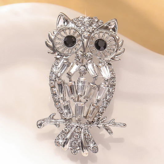 Luckacco 1PC Fashionable Opal Stone Flower Brooch Pin Garment Accessories Birthday Gift Brooches For Women Rhinestone Brooch Pin-6691