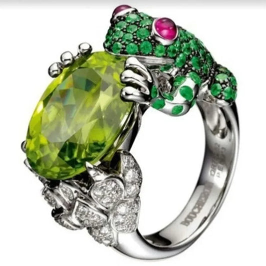Luckacco Exquisite Unique Spider Fog Finger Rings for women Shiny CZ Crystals Stone Animal  Rings Female Anel accessories gifts