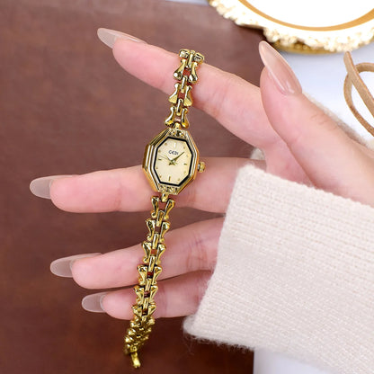 Luckacco GEDI Brand Ladies Watches are Exquisite Light Luxury Retro Metal Bracelets high-end Waterproof Women Fashion Quartz Wristwatches