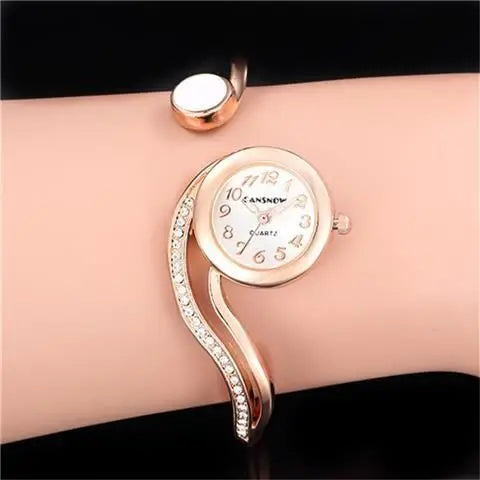 Luckacco Creative Fashion Women Dress Wristwatch Small Dial Bracelet Watches Quartz Movement Ladies' Watch Diamonds Steel Clock Gift