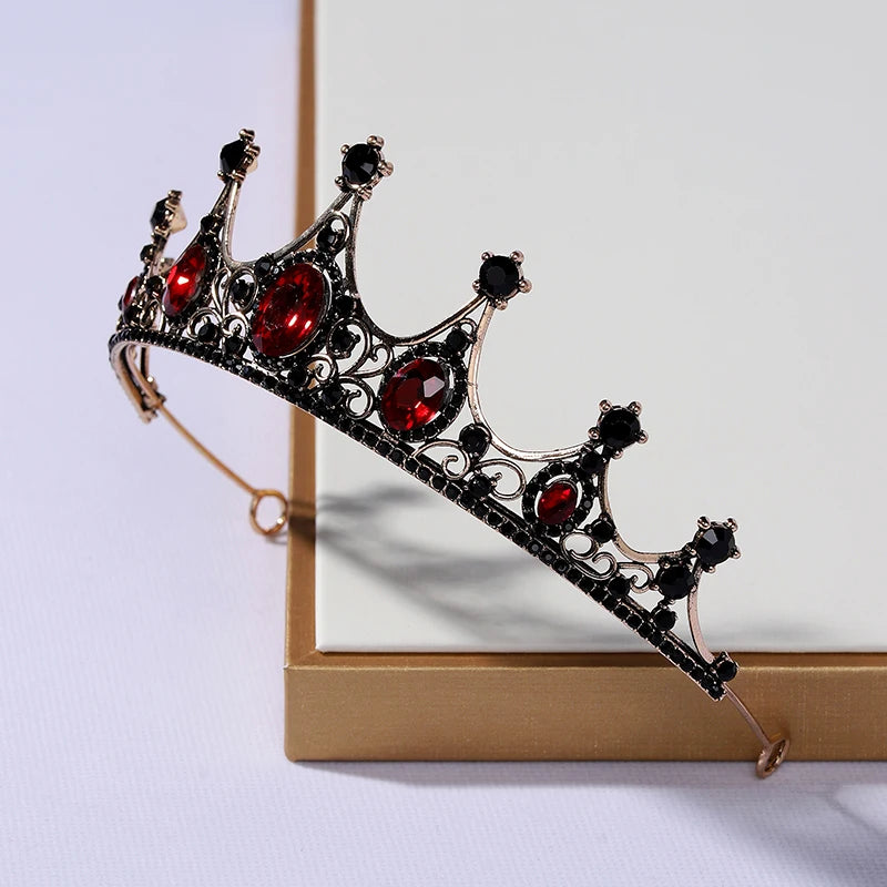 luckacco itacazzo bridal headwear black-colour gothic style ladies' bridal tiaras