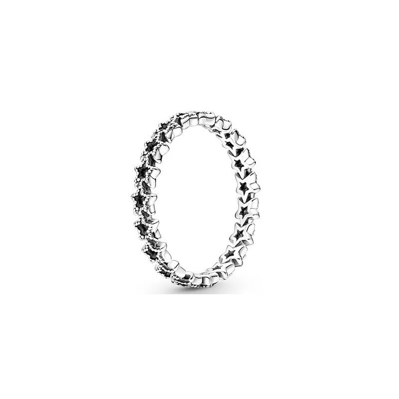 luckacco 100% fashionable 925 sterling silver original heart-shaped water drop butterfly zircon charming ring for women's wedding jewelry