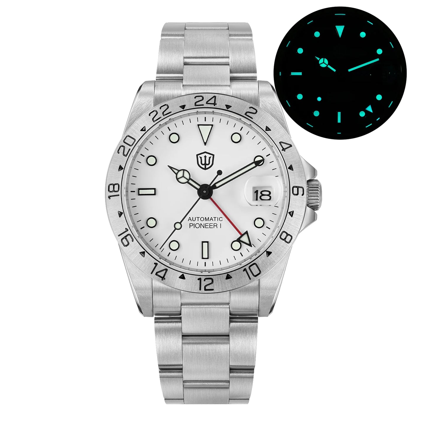 luckacco watchdives wd16570 v2 watch nh34 automatic movement sapphire crystal 20bar waterproof luminous 38mm gmt vintage watches