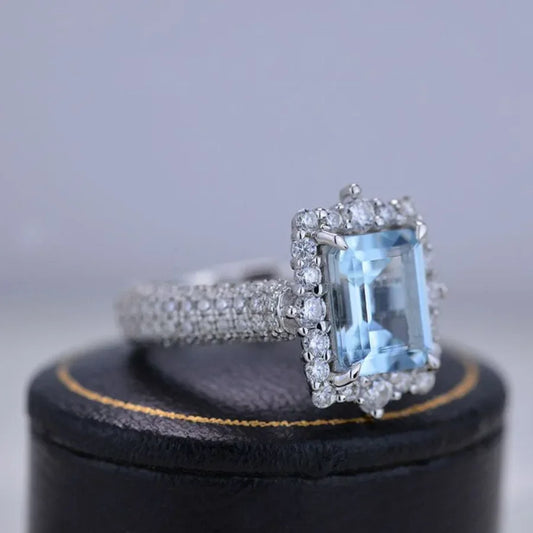 Luckacco New retro alloy luxuriously decorated women's engagement ring