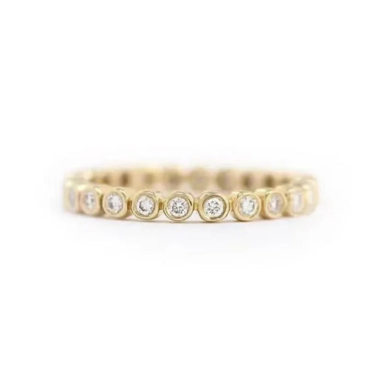 Luckacco Exquisite White Zircon Engagement  Jewelry for Women's Fashion Finger Accessories Party Ring