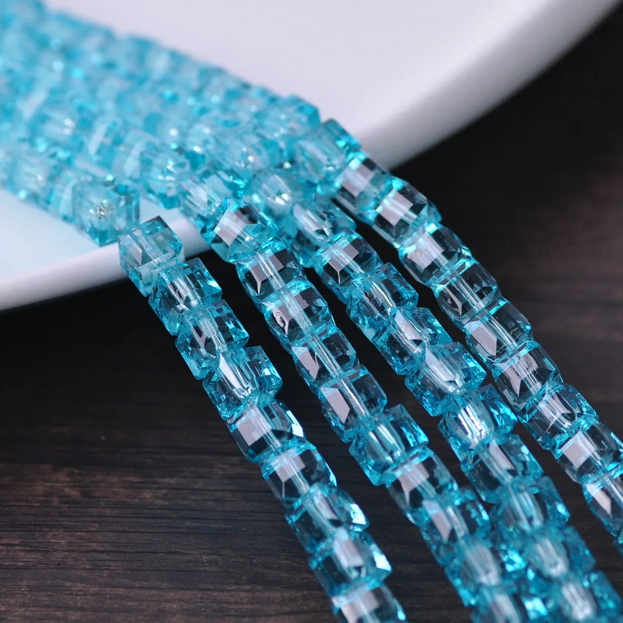 luckacco 3mm 4mm 6mm 8mm 10mm cube square faceted czech crystal glass loose crafts beads  lot for jewelry making diy part 1