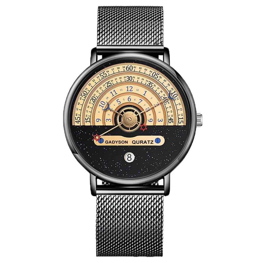 luckacco men's starry sky creativity calendar watches casual sport watch for men quartz wristwatch relogio masculino