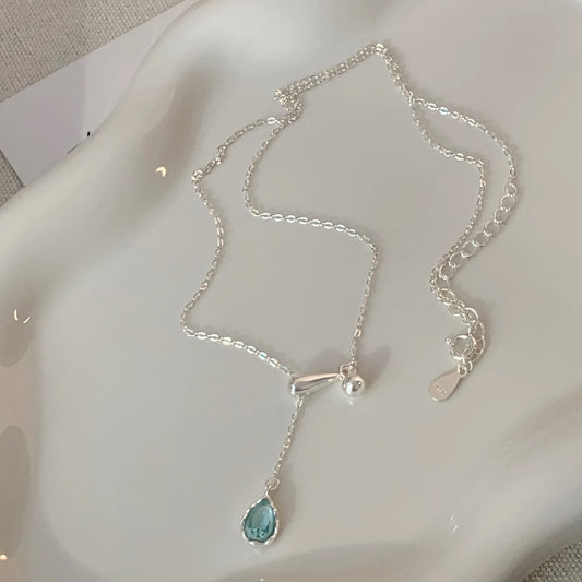 Luckacco New Trendy Fashion 925 Silver Pearl Simple Elegant Thin Chain Pendant Necklace for Women Girl Jewelry Dropship