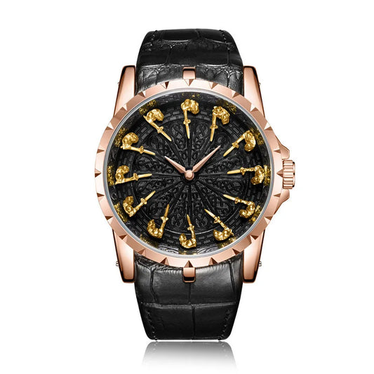 Luckacco UTHAI CQ312 Medieval style men's waterproof twelve knight quartz watch and the best choice for gift giving occasions
