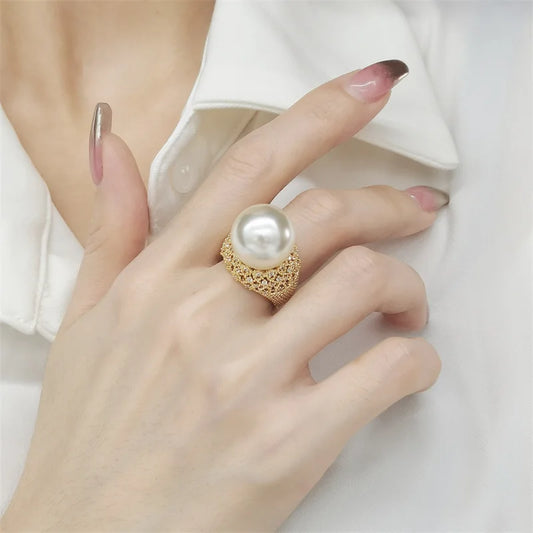 Luckacco Luxury Water Drop Lab Emerald Sapphire Open Ring Exquisite Silver 925 Banquet Finger Rings Valentine's Day Gifts