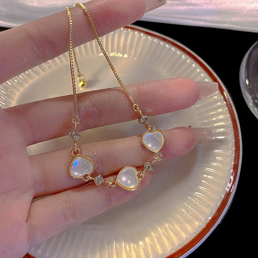 Luckacco LATS New Fashion Unique Design Elegant Delicate Baroque Pearl Bracelet Ladies Premium Jewelry Birthday Party Gift Accessories