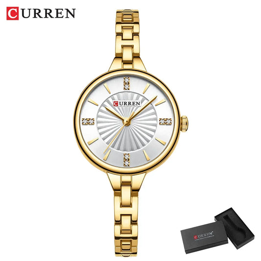 Luckacco CURREN Luxury Women Bracelet Quartz Watches For Women Magnetic Watch Ladies Sports Dress Wrist Watch Clock Relogio Feminino
