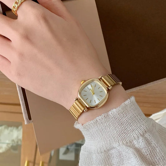 Luckacco Brand Women Quartz Watch Adjustable Stainless Steel Strap Luxury Gift Ladies Wristwatch  Clock Relojes Para Mujer