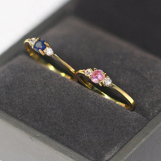 Luckacco ZHOUYANG Slim Wedding Dainty Rings For Women Delicate Cubic Zirconia Light Gold Color Proposal Finger Gift Fashion Jewelry R872