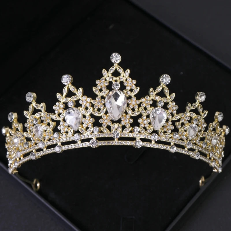 luckacco bridal headwear green-colour women's fashion party crown girl performance tiaras