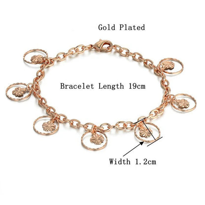 Luckacco Luxury New Trendy Gold Silver Color AAA Zircon Rhinestone Bracelet Chain Charm Valentine's Day Jewelry Gifts For Women Lovers
