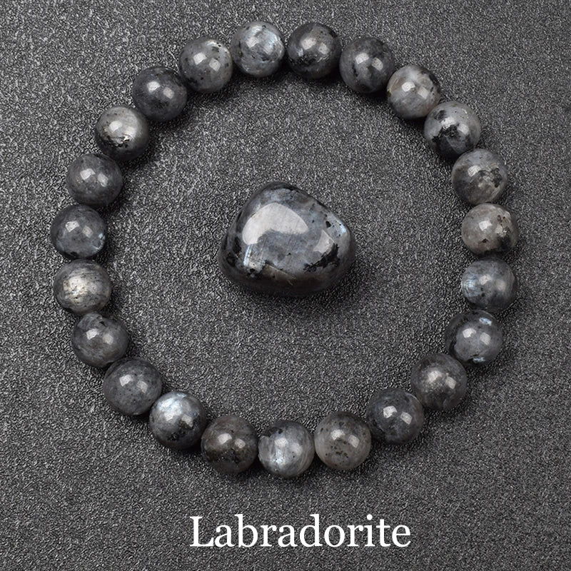 luckacco natural aquamarins quartzs beads bracelet women men 6mm 8mm sky blue stone round bead bracelet elastic rope energy jewelry gift
