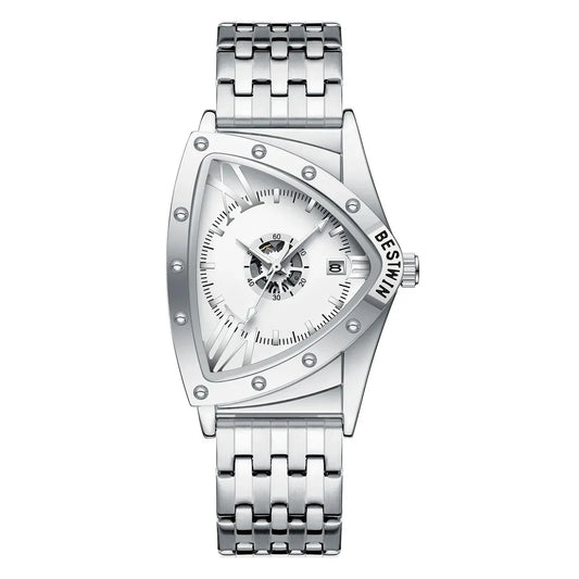 Luckacco Men Watches Unique Design Top Brand Luxury Men's Wrist Watches Quartz Wristwatch Fashion Male Clock Stainless Steel Band