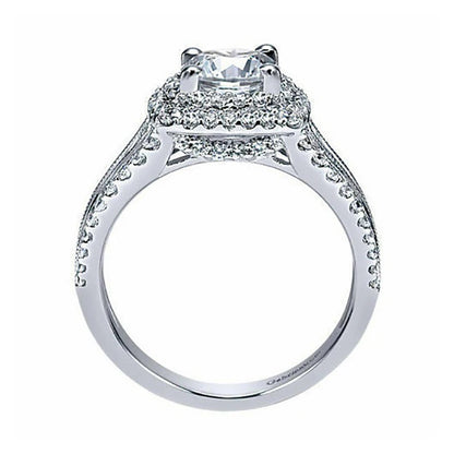 Luckacco Popular Ruifan Europe Luxury Square Double Layer Cubic Zircon Wedding Rings for Bride Women's Engagement Party Ring Jewelry