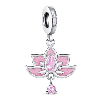 Luckacco 925 Sterling Silver lotus Charm fit Bracelet diy For women Fashion Pendant Romantic Jewelry Elegant Charm Fine 2025 New Hot Bead