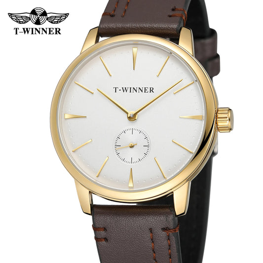 Luckacco WINNER Official Original Replica Watch Thin Mechanical Watches for men Waterproof Elegant Fashion Classics wristwatch Clock