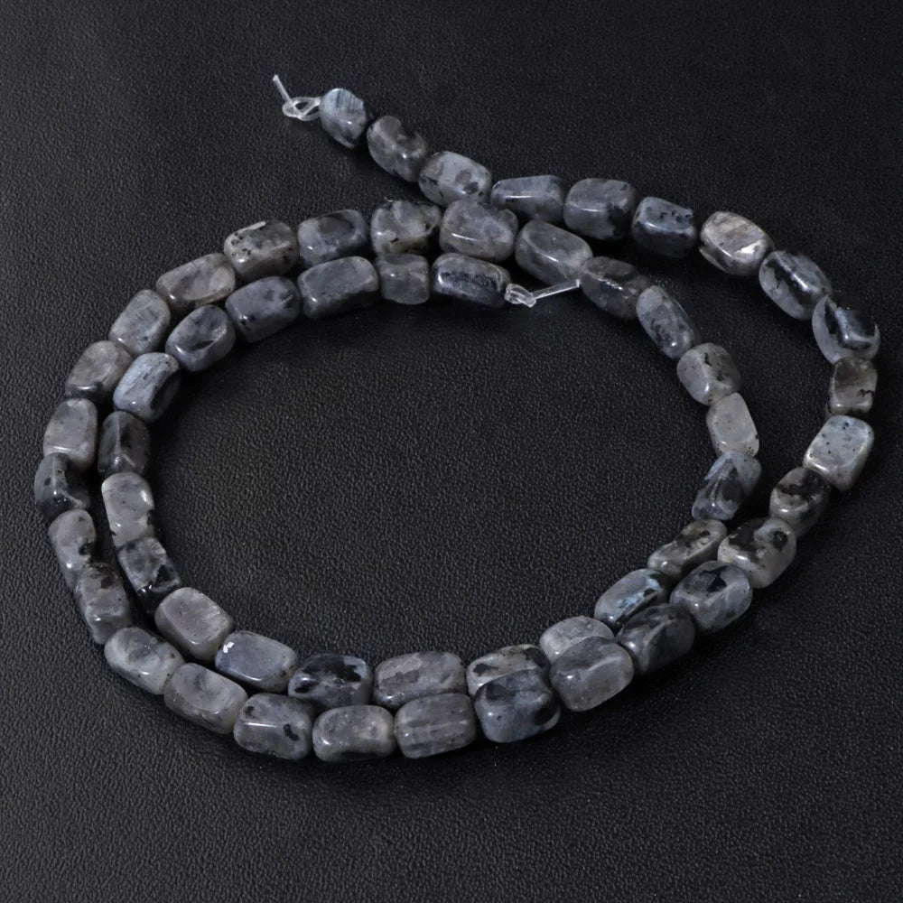 luckacco 4x6mm rectangle stone beads natural aventurine square shape crystal loose beads for jewelry making diy charm bracelet necklace