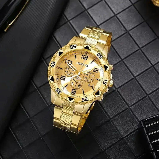 Luckacco Men Watches Luxury Brand Watches for Men Fashion High Quality Quartz Wristwatches Business Steel Strap Sports Male Clock