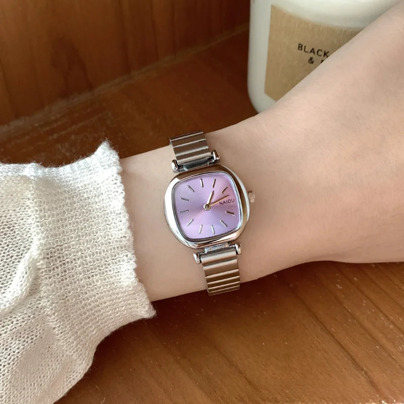 luckacco brand women quartz watch adjustable stainless steel strap luxury gift ladies wristwatch  clock relojes para mujer