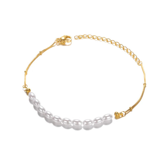 Luckacco Elegant Zircon Flowers Bracelet For Women Girls Charm Gold Color Stainless Steel Plant Bracelets Luxury Designer Jewelry Gifts