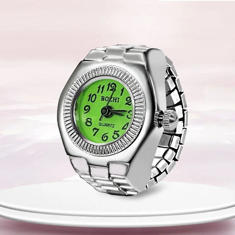 luckacco 1pcs new finger watch men's and women's quartz watch mini niche finger watch can watchs time true watchs ring watchs trend