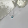 Luckacco 925 Sterling Silver blue Crystal Moonstone Necklace Unique design elliptical natural stone Pendant snake bone chain Gift Jewelry