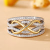 Luckacco Unique Love Design Women Rings for Wedding Engagement Band Luxury Accessories Hot Trend Eternity Jewelry Party Gift Anillos